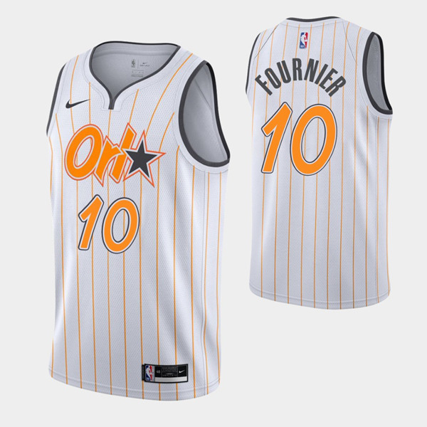Men's Orlando Magic #10 Evan Fournie 2020-21 White NBA Edition Stitched Swingman Jersey